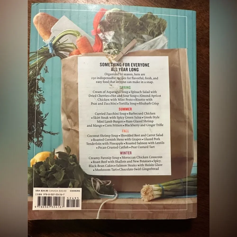 Martha Stewart Great Food Fast Cookbook - Teal and Red Cover